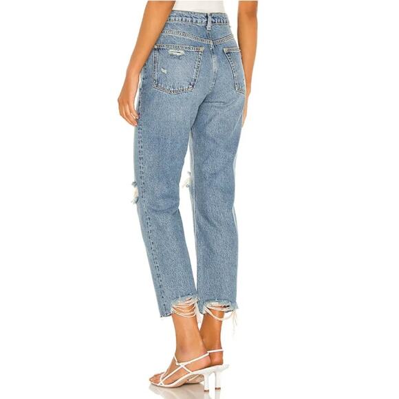 Boyish The Tommy Straight Leg Distressed Jeans in Great Dictator Wash, Size 29 - Picture 3 of 11